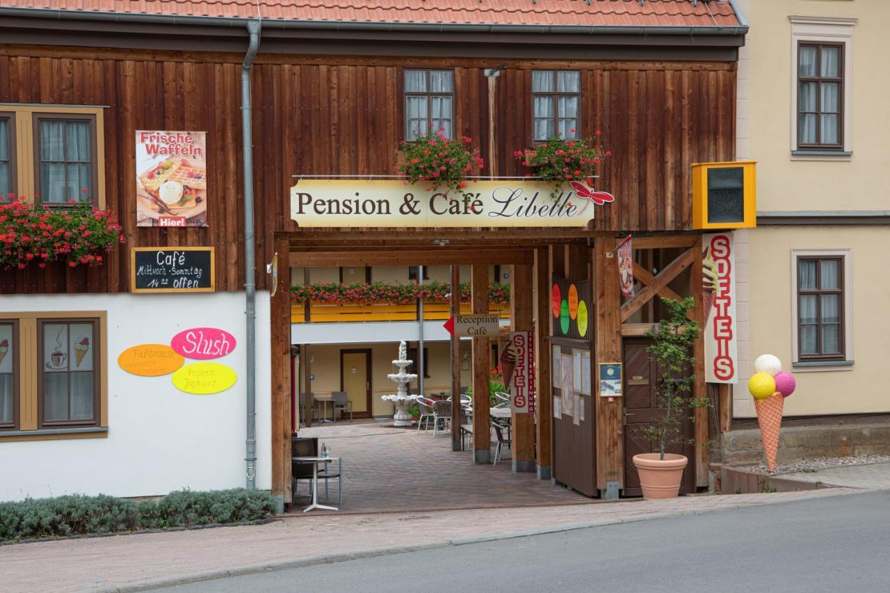 Pension-Cafe-Libelle Hotell Elxleben bei Arnstadt Eksteriør bilde